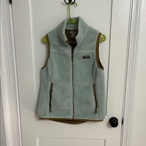 L.L. Bean Light Green Sherpa Vest
